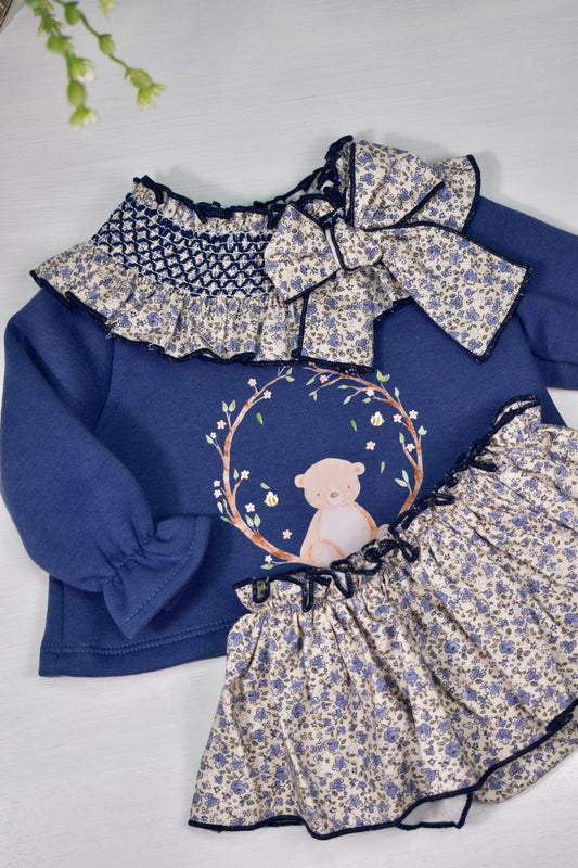 London Collection: 2-piece Floral Bear Set