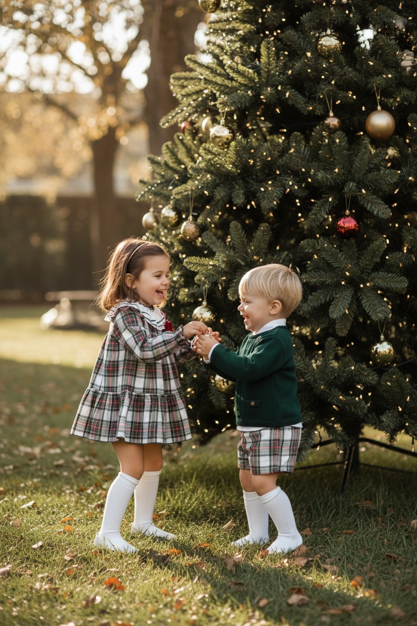 Emerald Holiday Plaid Dress, 2-Piece (HADA110)