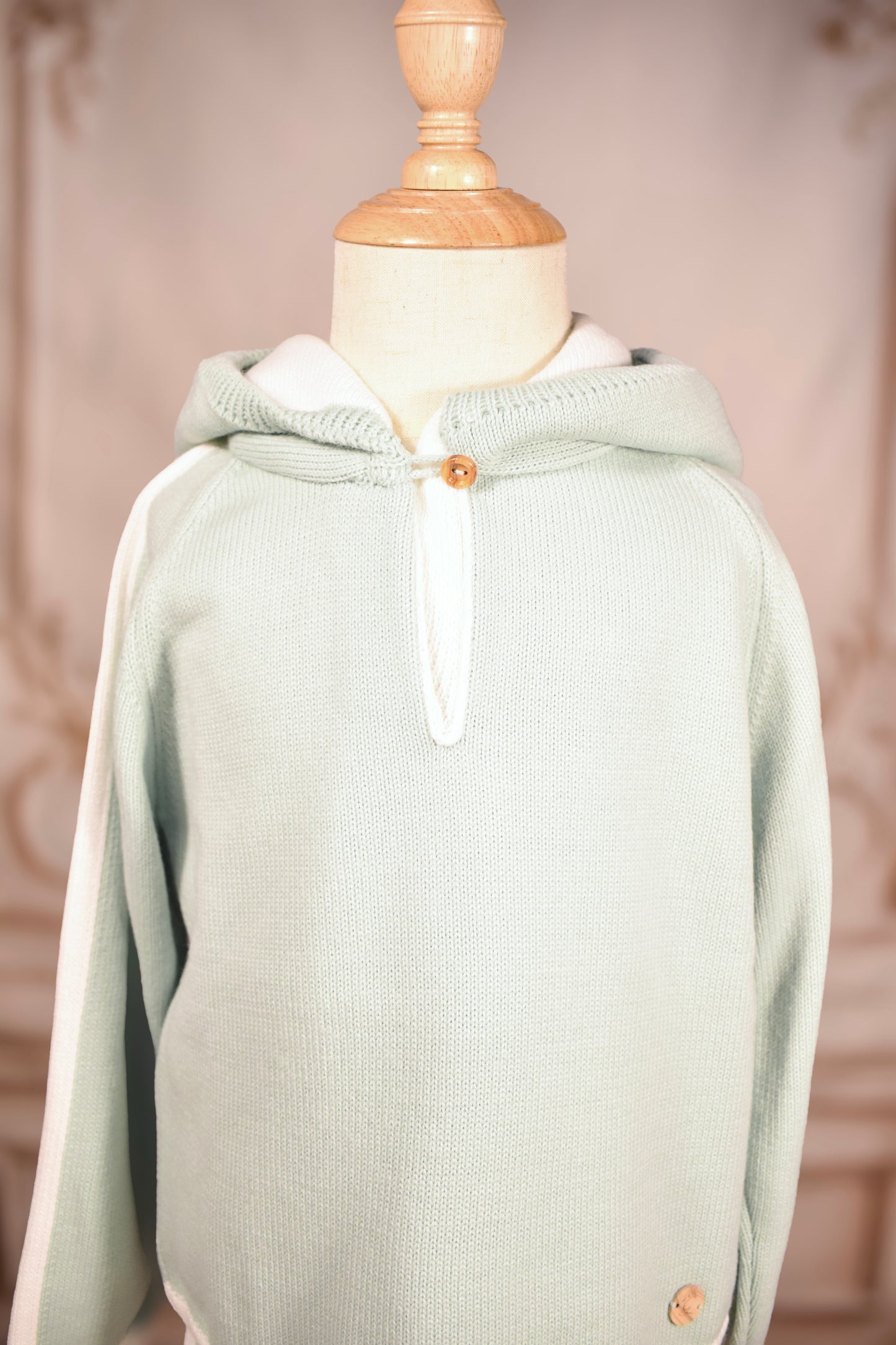 Granlei Knit Hoodie Set - Jade/Ivory