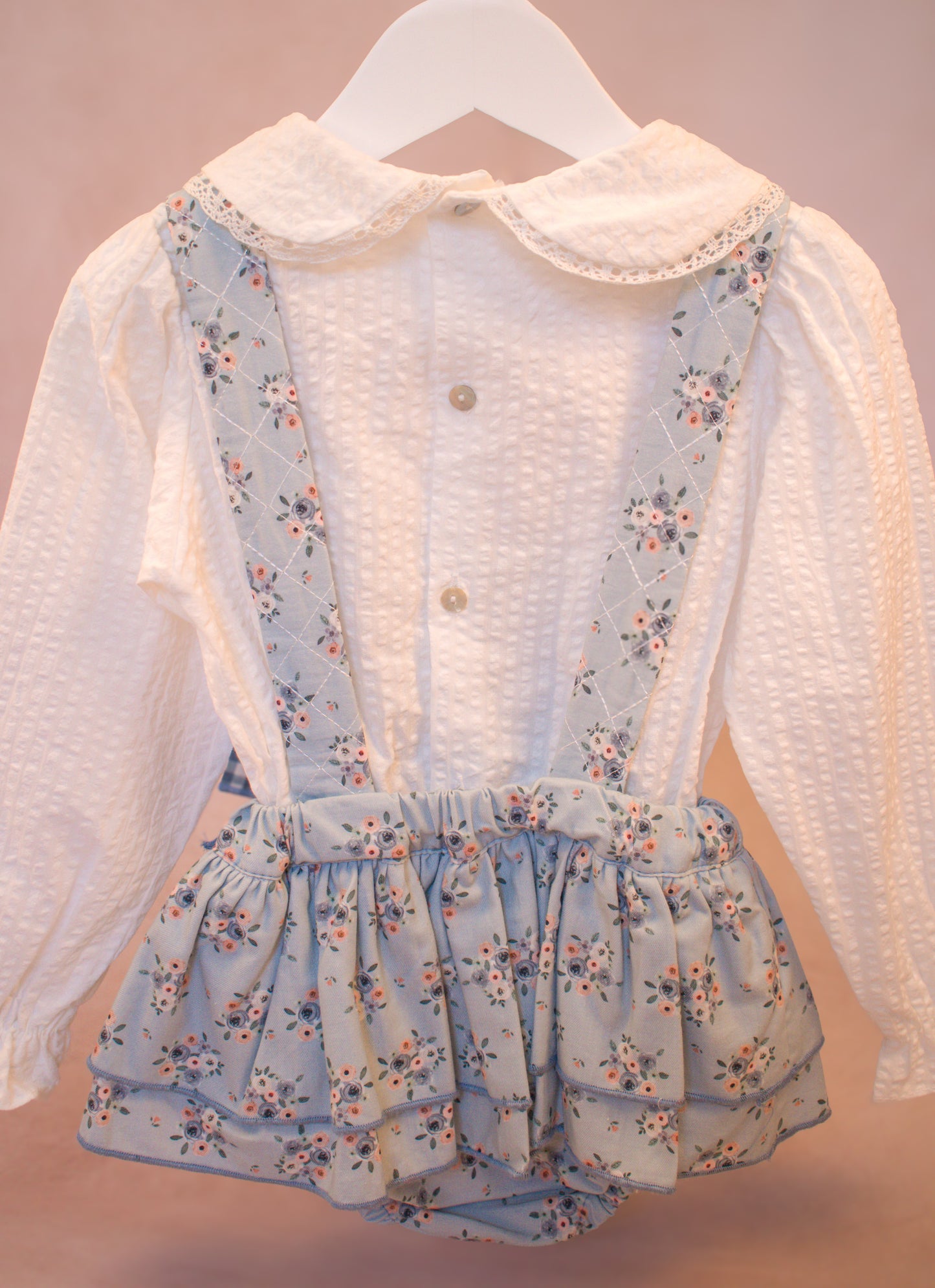 Blue Blossom Suspender Set (2-Piece)