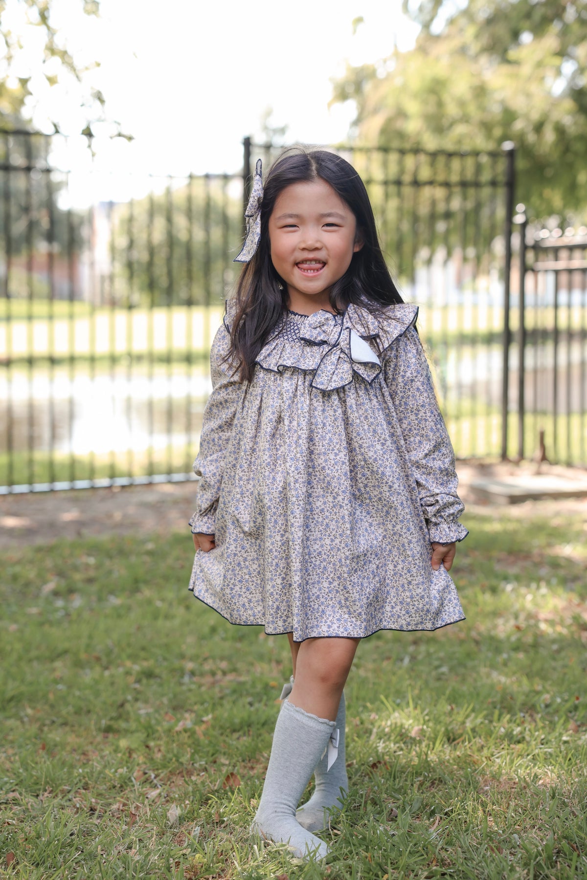 London Collection: Two-piece Blue Blossom Dress (HADA22)