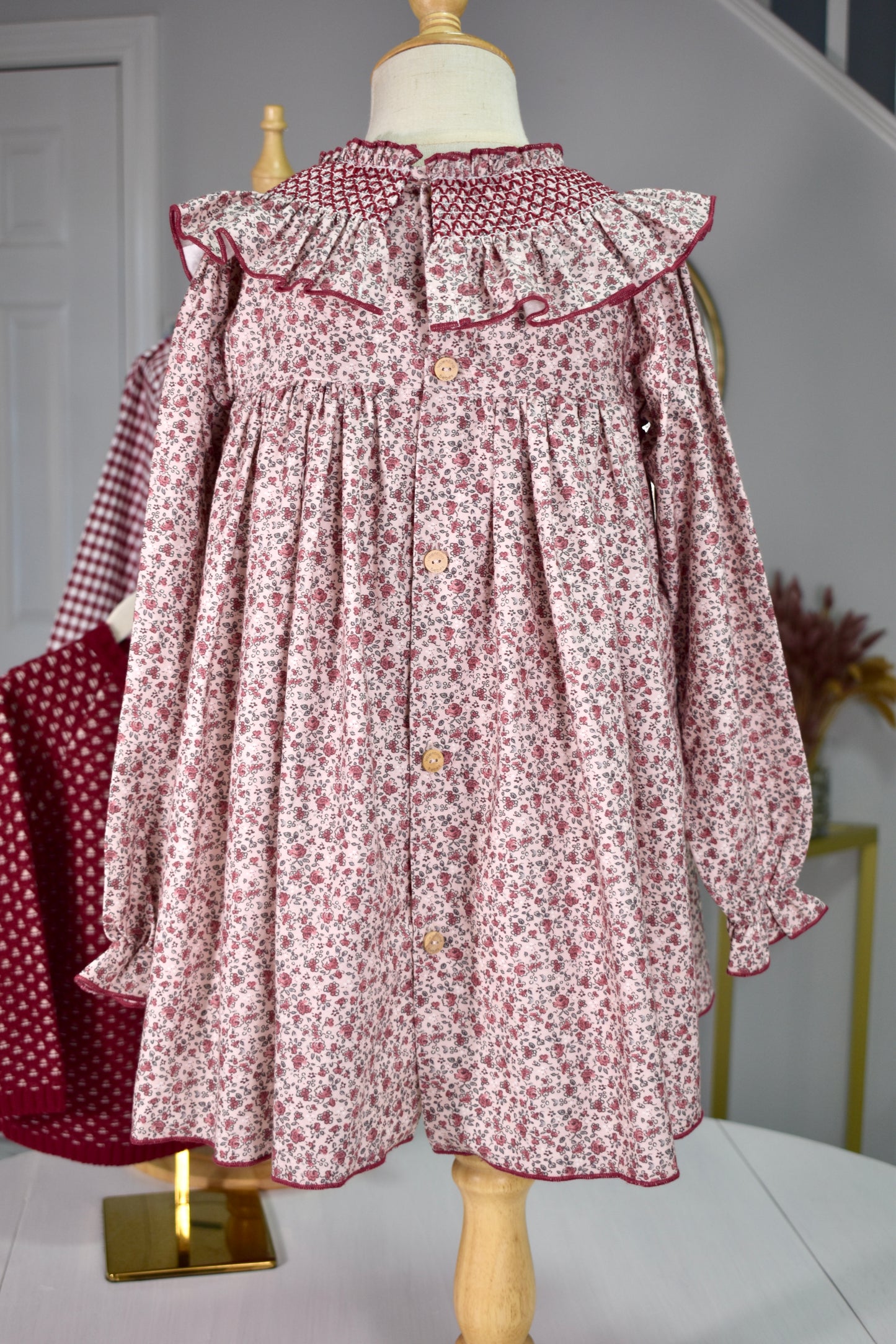 William Collection: Floral Smocked Dress & Bloomer Set (HADA 100)