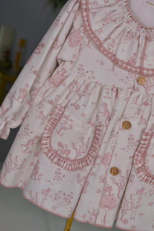 Penelope Collection: Storybook Toile Dress+Bloomer (HADA17)