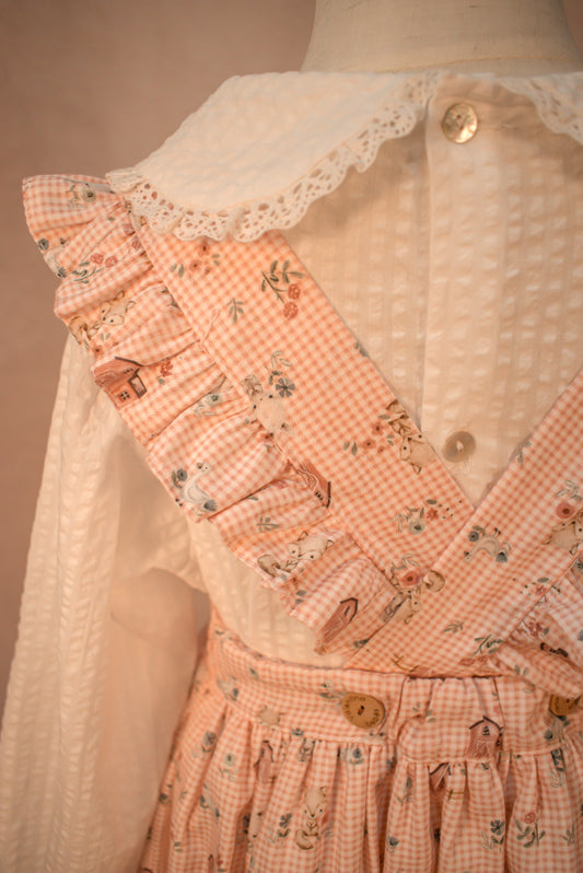 Farmhouse Friends Suspender Skirt Set