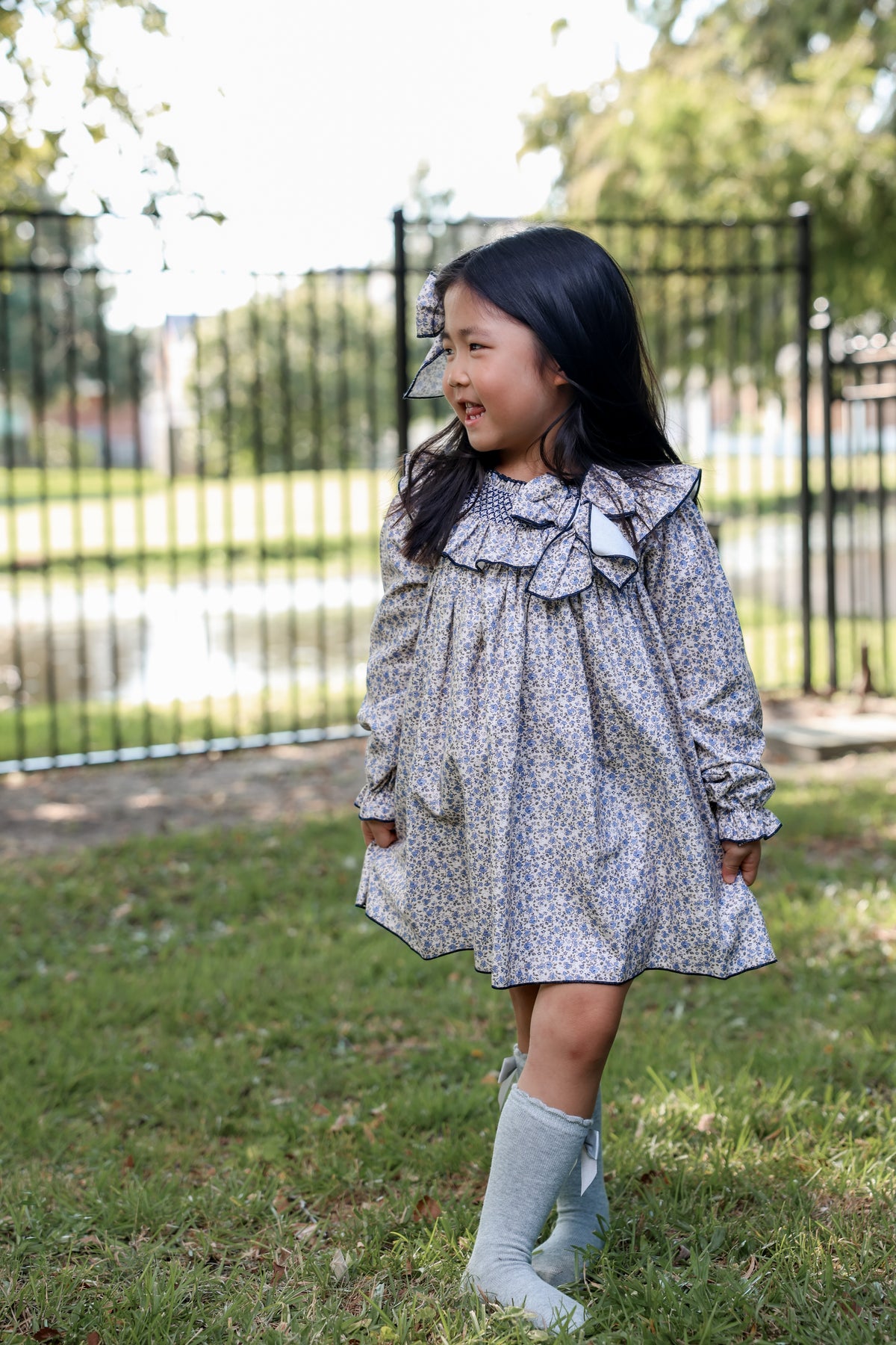 London Collection: Two-piece Blue Blossom Dress (HADA22)