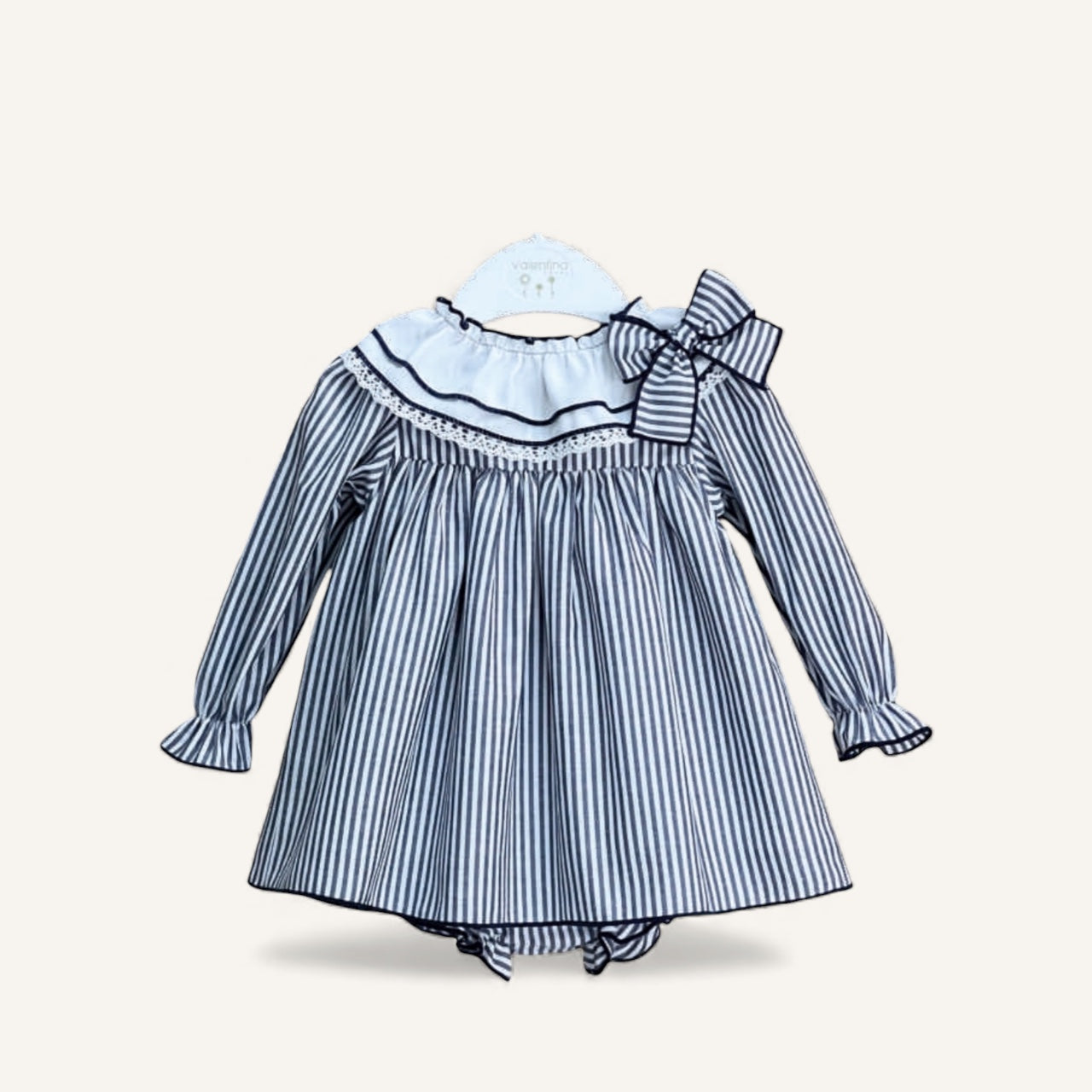 Charlotte Navy Stripe Dress 2-piece (HADA82)