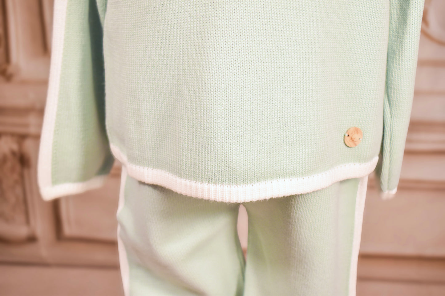 Granlei Knit Hoodie Set - Jade/Ivory