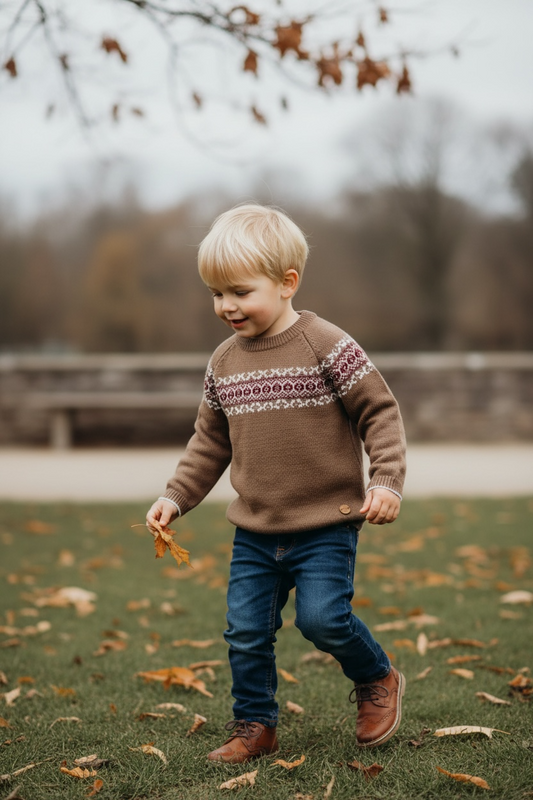 Nordic Knit Sweater - Camel